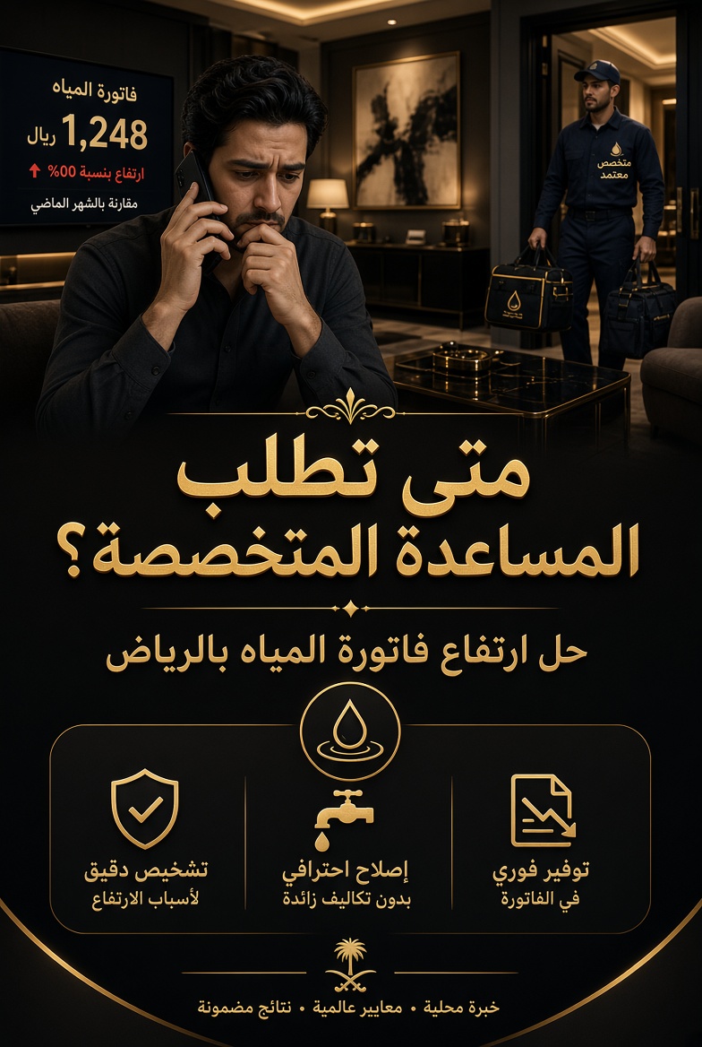 شركة حل ارتفاع فاتورة المياه بالرياض
